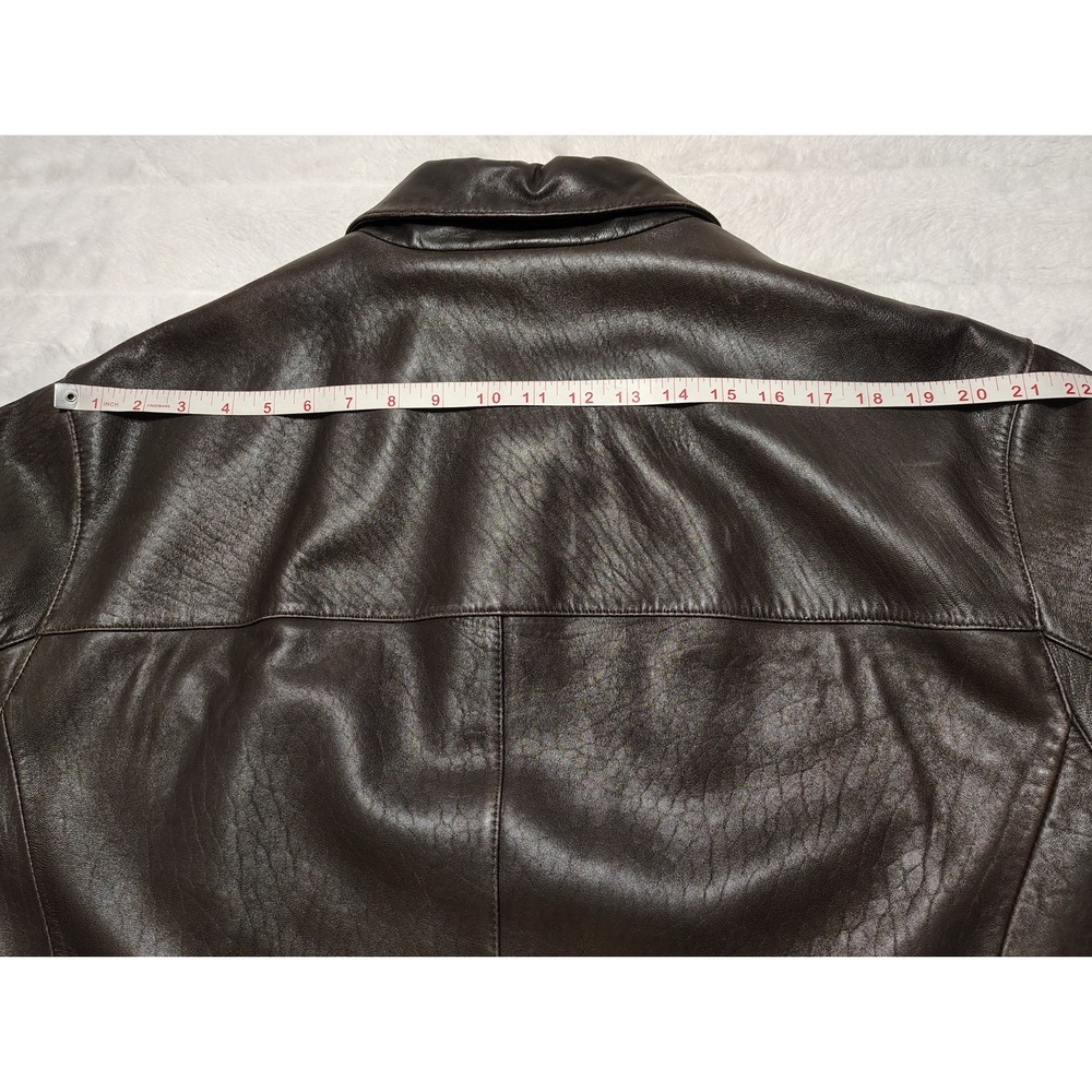Roundtree Yorke Brown Soft Leather Lambskin Jacket Mens XL Urban Retro Classic - Picture 6 of 15
